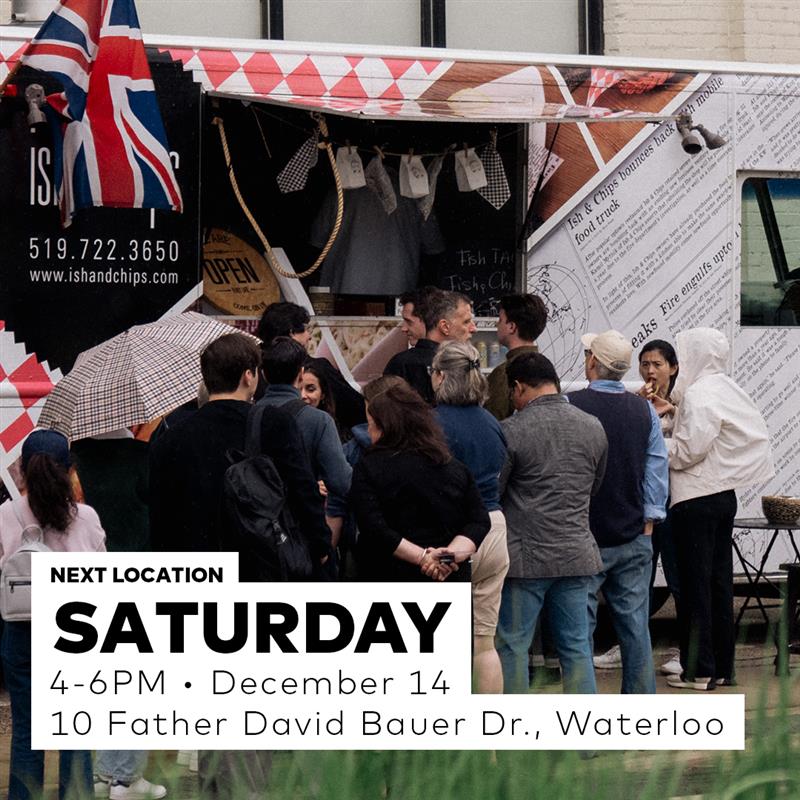 ishandchips's tweet photo. We're back at the Waterloo Train Station TOMORROW! Enjoy some fish and chips at REDUCED prices and no HST from 4-6pm at 10 Father David Bauer Drive, Waterloo!
#kitchener #waterloo #kwregion #kwfoodtrucks #kwawesome #foodtrucks519 #kitwat https://t.co/qNKdFWEVuX