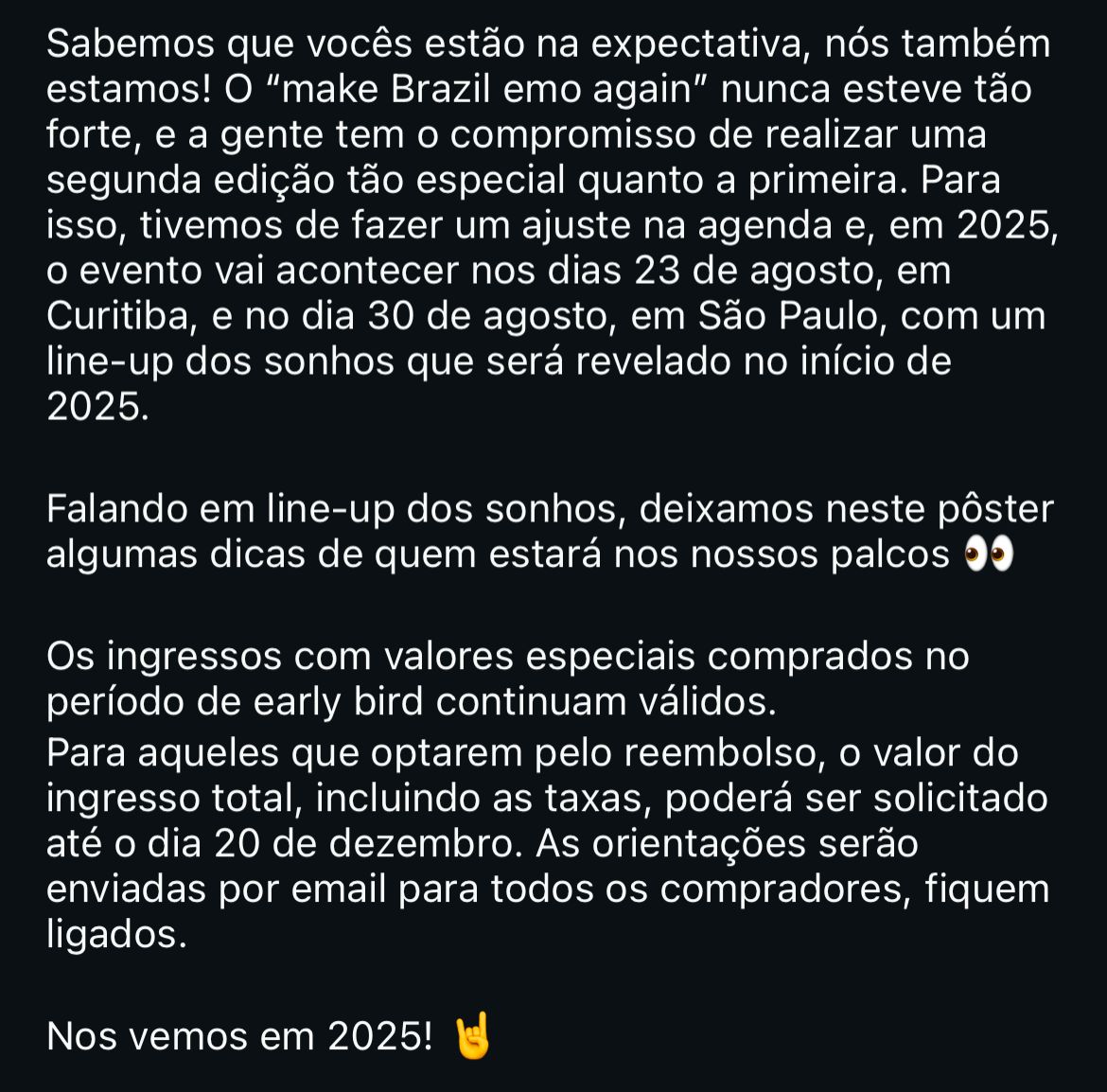 jnflesch's tweet photo. Comunicado sobre o I Wanna Be Tour. https://t.co/3RxbrT7ZP2
