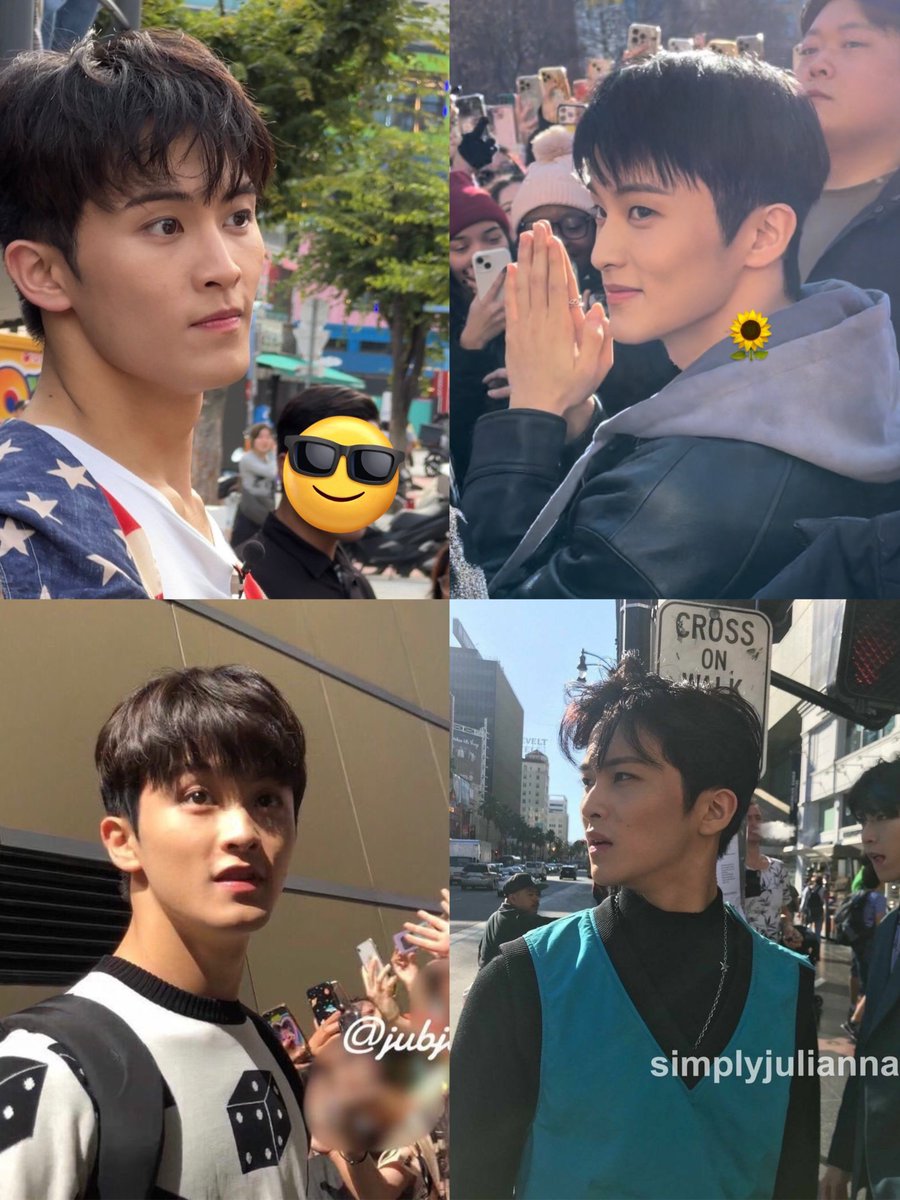 joyfulmarkly's tweet photo. he even changed his hair from blonde to black in one day so that he look more like Mark Lee, he came to watch the contestants but he couldn’t cause most of you cant act normal omg we could’ve got a fun interaction between him and the contestants but nvm.. https://t.co/W3bqcQuoz6