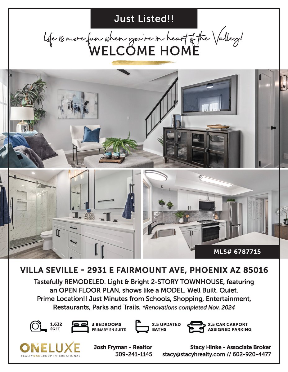 StacyHRealty's tweet photo. When you're tired of shoveling snow...check this out.
Tastefully Remodeled, Mid-Century Townhouse near the Arcadia/Biltmore Area.
**Open House - Saturday, Dec. 13, 11am-2pm**
3 Bedrooms | 2.5 Baths | Private Gated Back Patio | Dog Friendly Community | Lush Common Areas |  Large Community Sparkling Pool | Move-In Ready!
Prime Location!! Close to Amenities. Welcome Home.
2931 E Fairmount Avenue, Phoenix AZ 85016
MLS# 6787715
https://t.co/M1j3tUy2pw