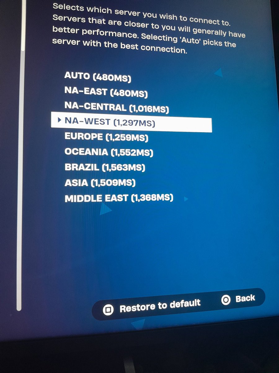 Tonyfuller24's tweet photo. @FortniteStatus are you trying to fix the ping issues https://t.co/xbfp88PPQf