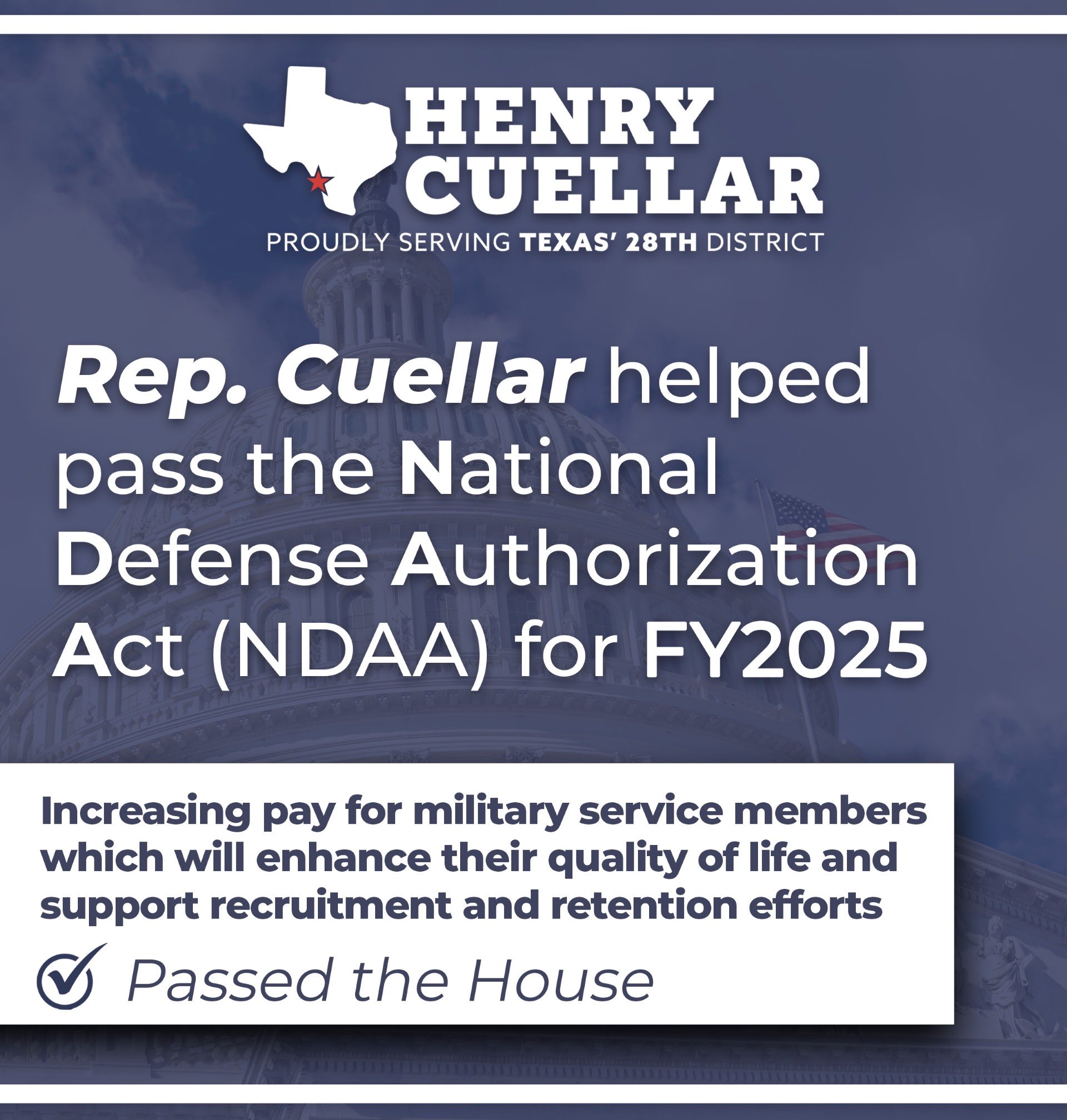 Rep. Henry Cuellar on X: “Great news – the 2025 National Defense