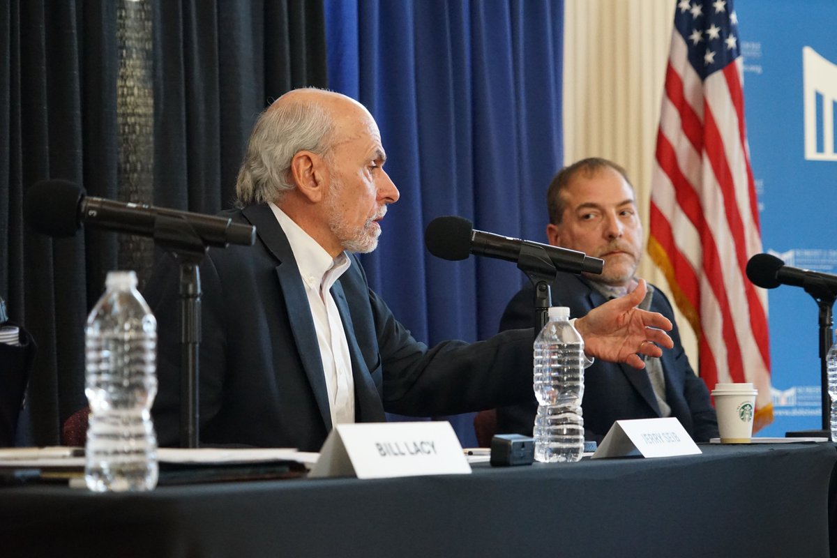 The national panel, co-moderated by Dole Institute Visiting Fellow and KU alum Jerry Seib, and Dole Institute Director Emeritus Bill Lacy, featured many returning panelists and new faces, including Chuck Todd, Francesca Chambers, Brendan Buck, Molly Murphy, Alex Latcham...