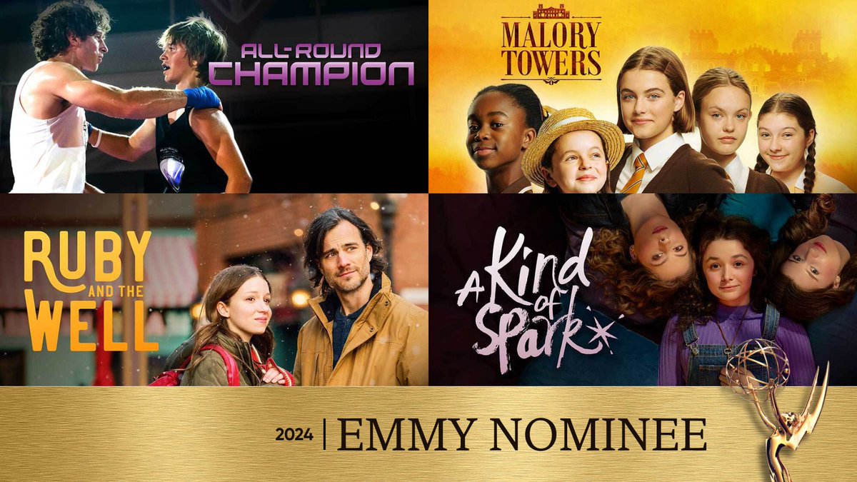 We are beyond thrilled to announce that BYUtv has been nominated for ELEVEN Children’s and Family Emmy Awards this year! 🎉 Special congratulations to Malory Towers, All Round Champion, Ruby and the Well, and A Kind of Spark! #BYUtv #EmmyAwards #ChildrensEmmys