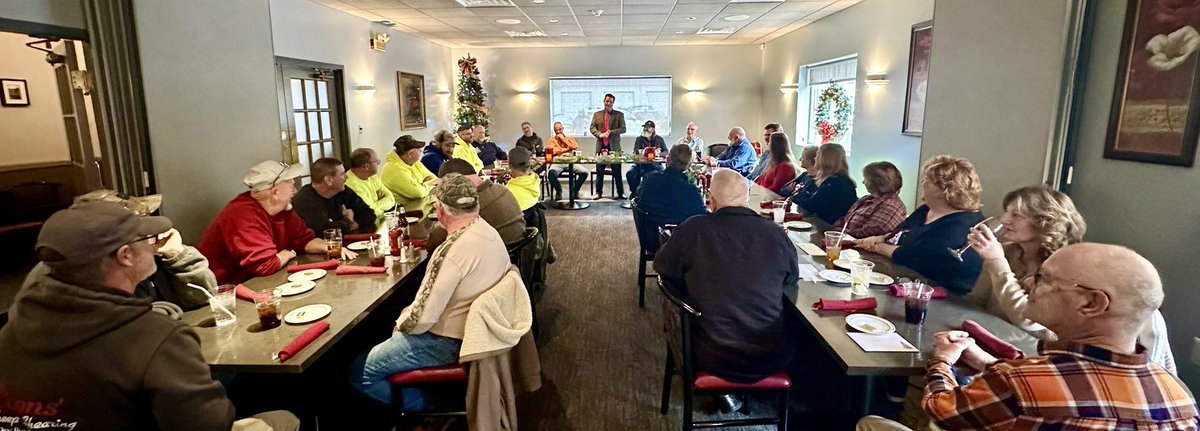 ChrisArdinger's tweet image. The @AntrimTownship “A Team” for our #Christmas party. These guys and gals are my rock and I would put them up against anyone. The only thing I did not capture is a picture of my festive, sports jacket. #municipallife #mycrew #tistheseason