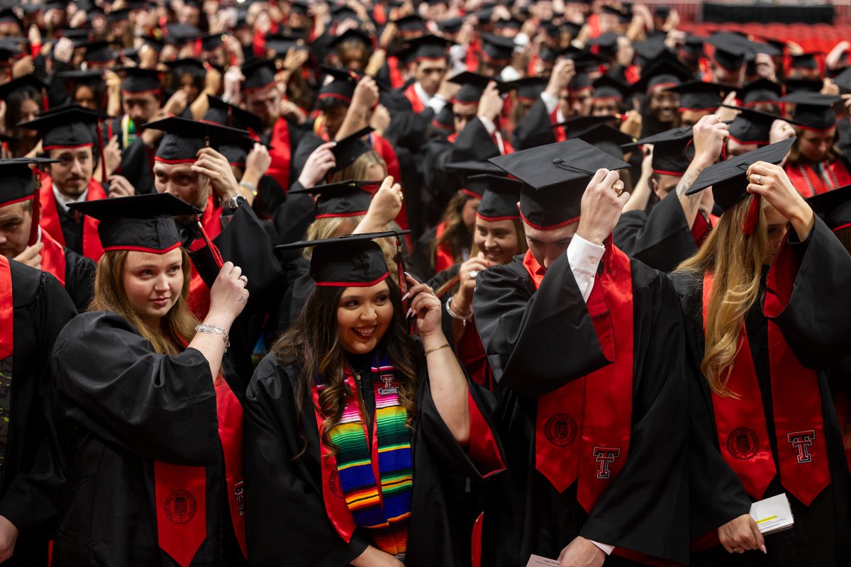 Photo from Texas Tech's Fall Commencement ceremony at the United Supermarkets Arena.