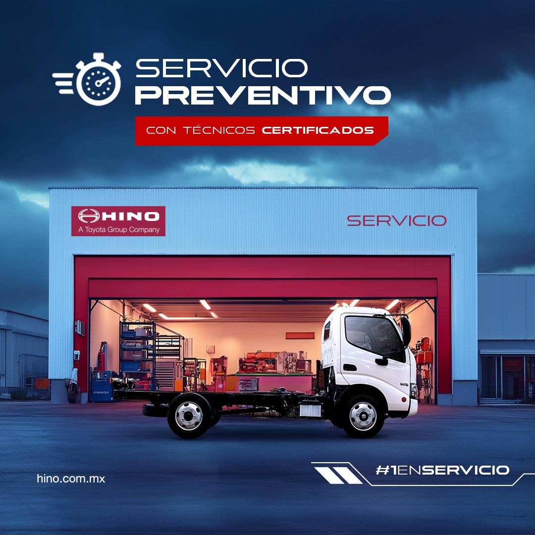 Si tu propósito para este 2025 es  no perder tiempo y maximizar productividad ¡Hino es para ti!

¡Tenemos mantenimiento preventivo con técnicos especializados!

#1EnServicio #HinoAutobuses #HinoMX #EficienciaHino #DesempeñoHino