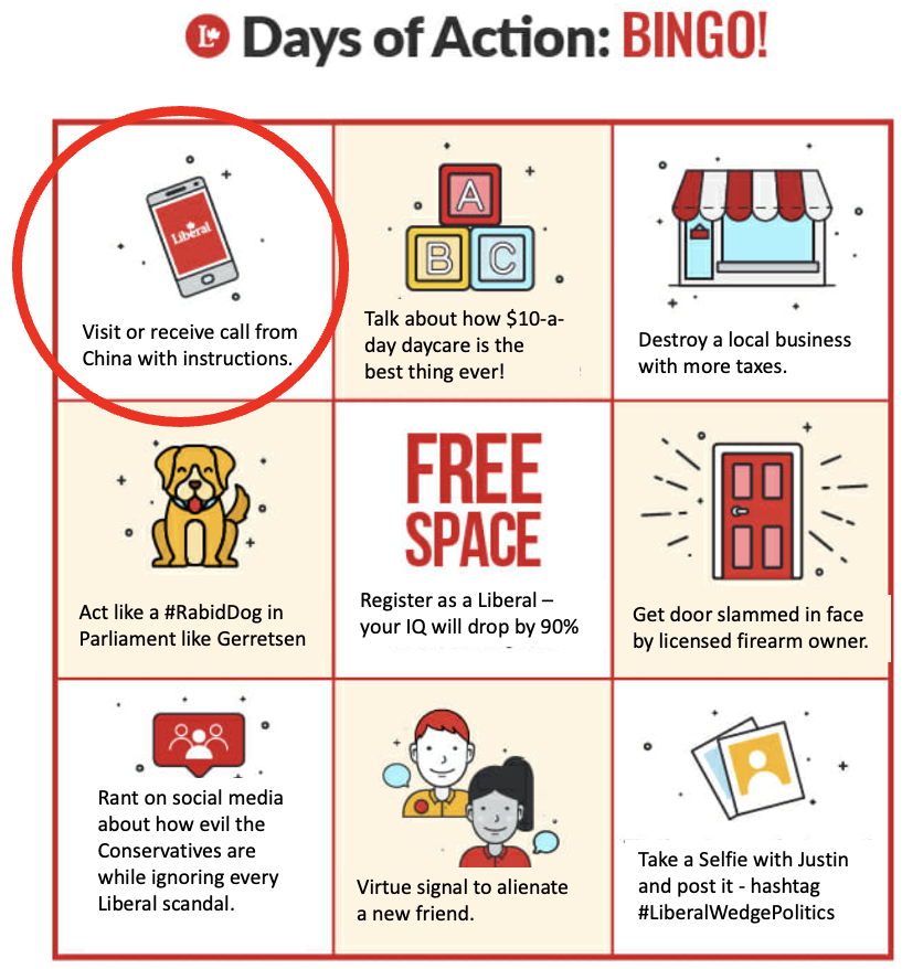 FirearmsInCDA's tweet photo. It's @liberal_party #DaysofAction again...so yours truly - a helpful licensed firearm owner who the Liberals obviously hate - presents the Days of Action Bingo #LibtardBingo Good luck!
#cdnpoli https://t.co/eKeNFe2Wjc