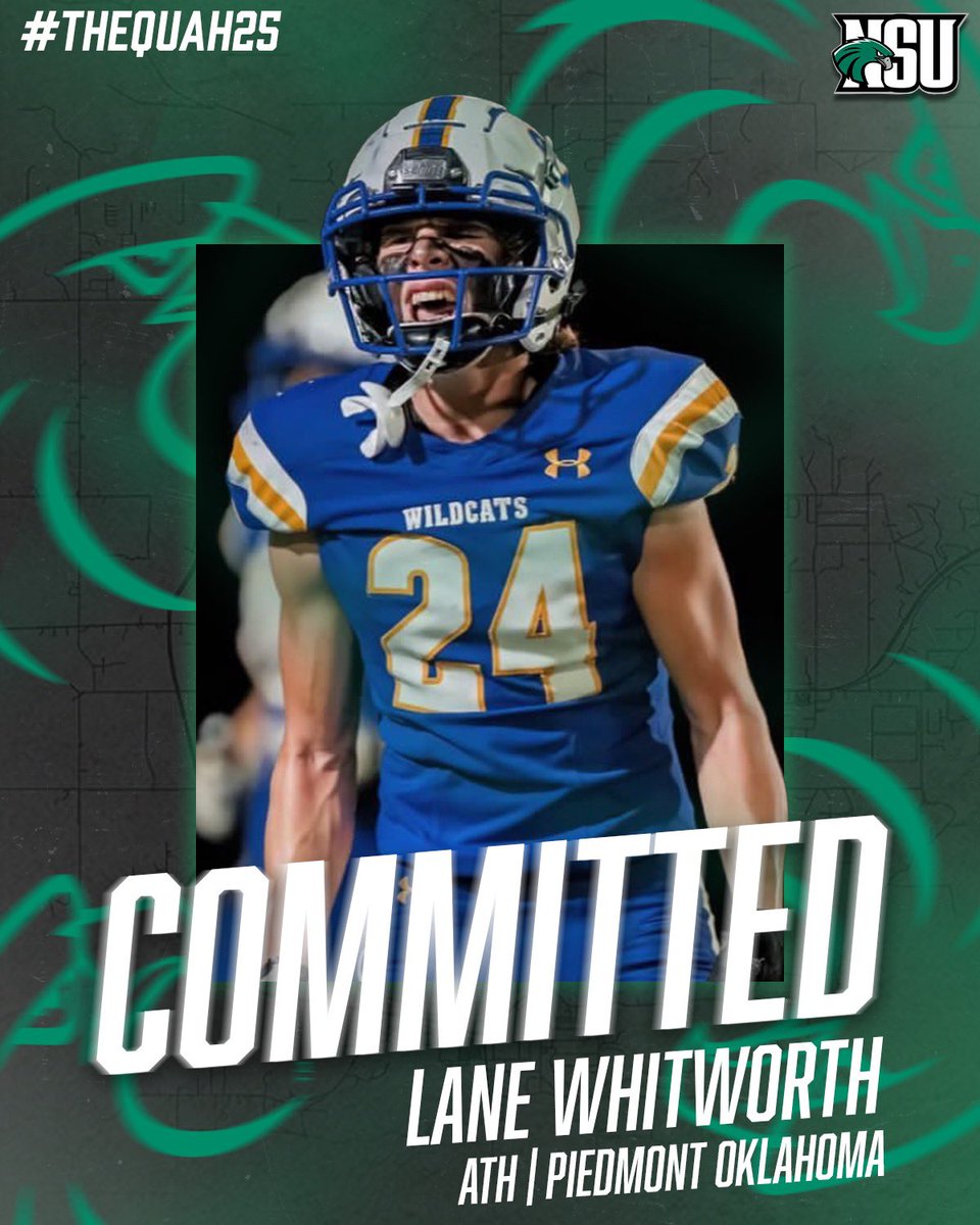 Lane Whitworth (@laner8823) on Twitter photo I am 100% commited to <a href="/NSU_Football/">Northeastern State Football</a>!! Thank you to my Family and all of my Coaches on this journey!! <a href="/CoachChev6/">Darrin Chiaverini</a> <a href="/coachjatwell/">Jeremy Atwell</a> <a href="/coachjshall/">Jeff Hall</a> <a href="/CoachBugg08/">Jake Bugg</a> <a href="/coach_kellett/">Keenan Kellett</a> <a href="/Coach_K_Davis/">Coach Kenyada Davis</a> <a href="/Coach__Kline/">Coach Kline</a> <a href="/DHatfield70/">Dirick Hatfield</a> I am 100% commited to <a href="/NSU_Football/">Northeastern State Football</a>!! Thank you to my Family and all of my Coaches on this journey!! <a href="/CoachChev6/">Darrin Chiaverini</a> <a href="/coachjatwell/">Jeremy Atwell</a> <a href="/coachjshall/">Jeff Hall</a> <a href="/CoachBugg08/">Jake Bugg</a> <a href="/coach_kellett/">Keenan Kellett</a> <a href="/Coach_K_Davis/">Coach Kenyada Davis</a> <a href="/Coach__Kline/">Coach Kline</a> <a href="/DHatfield70/">Dirick Hatfield</a>