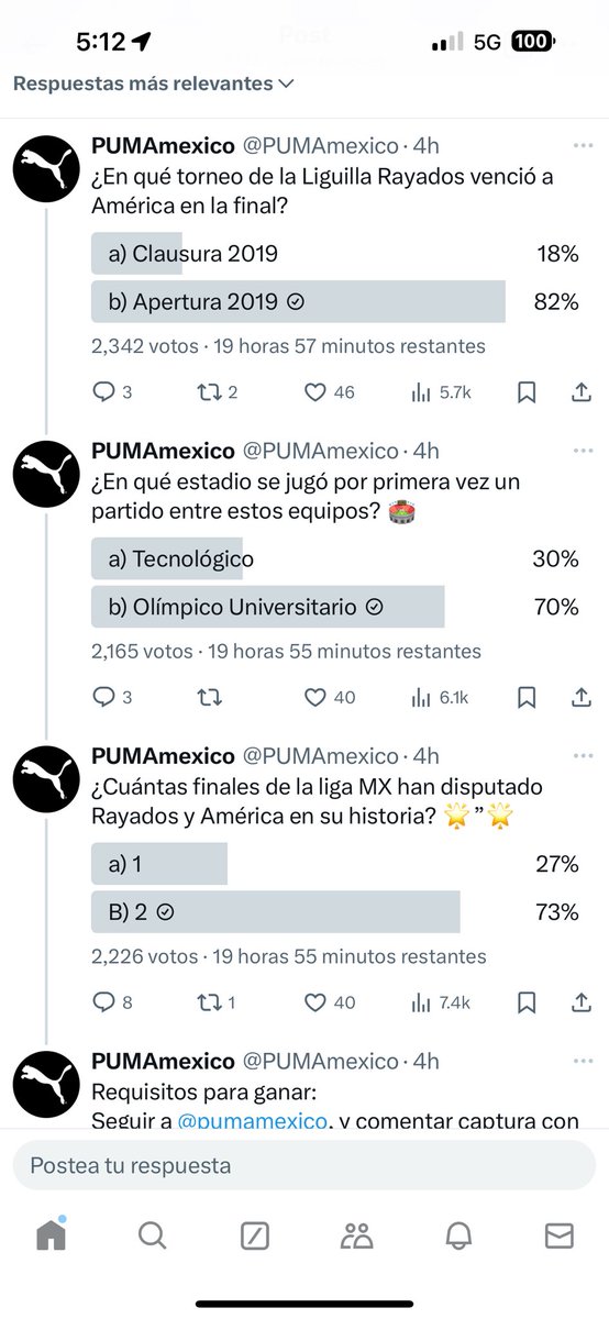 Eduardodcs's tweet photo. @PUMAmexico @Rayados Listo con las respuestas y suerte para ese pase doble https://t.co/JnzthWsETz