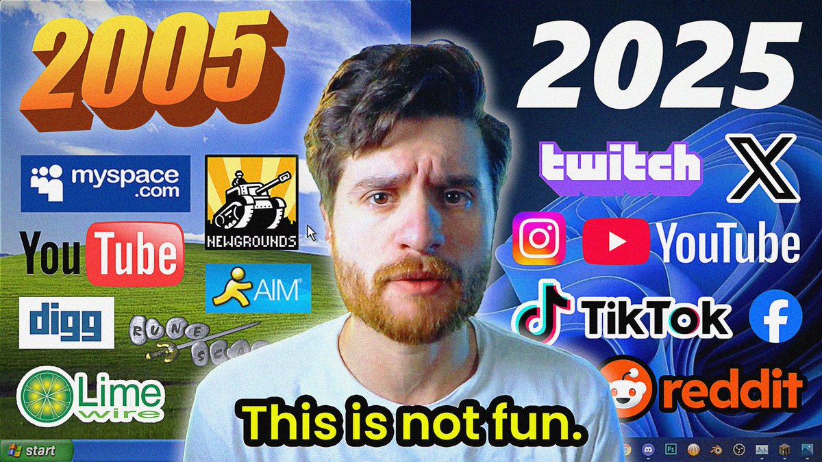 JarrodAlonge's tweet photo. Hey everyone. I haven't posted here in 1 year.

Anyway, I'm back on YouTube with a 17-minute deep dive about why the Internet isn't cool anymore. If you're an O.G. fan, I think you'll dig it. If not, you'll still dig it.

📺 https://t.co/2ew5EClCOD https://t.co/qEaMCsBG8t