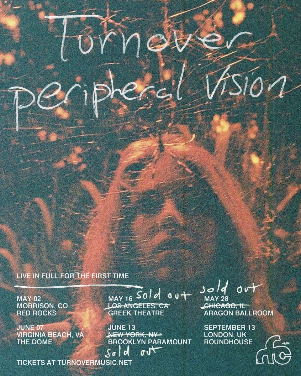we can’t thank you enough for the overwhelming love and support. seeing how much this record means to so many of you is beyond inspiring and something we truly never dreamed of. we’re adding more shows asap so everyone can come and celebrate ten years of peripheral vision with us