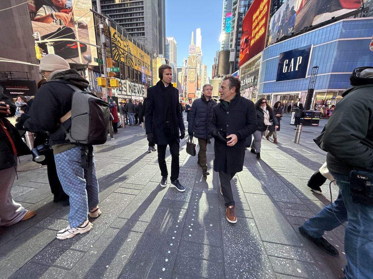 I'd have usually taken my SLR and 80-200m zoom to this sort of event at Times Square today — but I'm very happy with the results from my new iPhone 16 (in some challenging light).