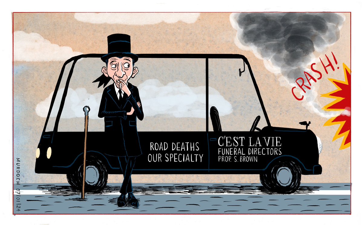 Simeon Brown and the C’est La Vie Funeral Home.
A #cartoon about #speedlimits from earlier in the year. 
Just in time for the summer holidays.
#NZpol #RoadSafety