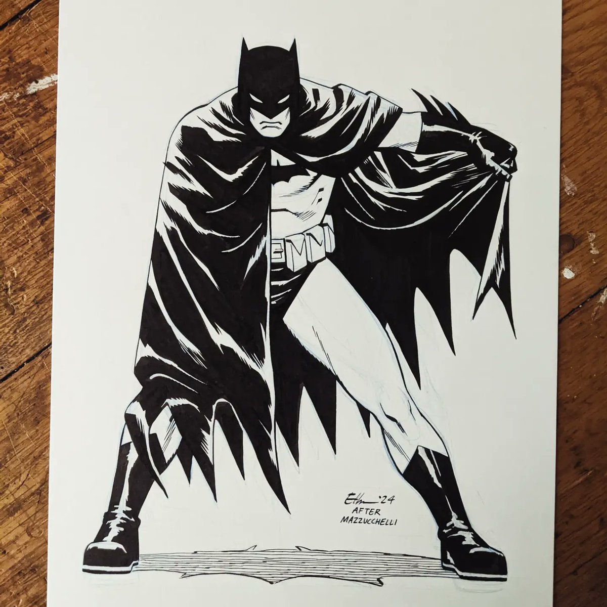 Probably this Mazzucchelli homage I did