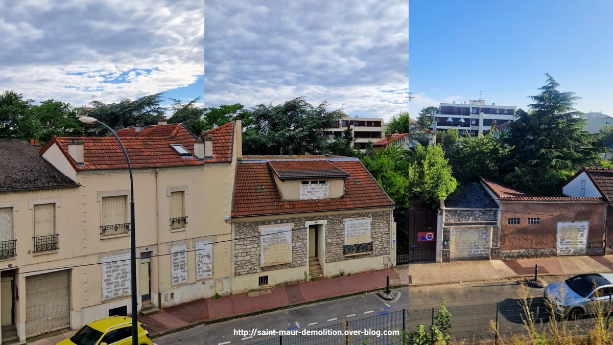 DemolitionMaur's tweet photo. La fin d'année s'accélère, le ballet des #pelleteuses aussi.
Après les #démolitions av de la Mairie, des 2 #pavillons av de Condé, le tour aux maisons / cabinets d'avocats face au #RERA .
A 2 n°,  5 autres pavillons font l'objet d'un permis de #démolir  / #construire  
#saintmaur https://t.co/keYYqLEwez