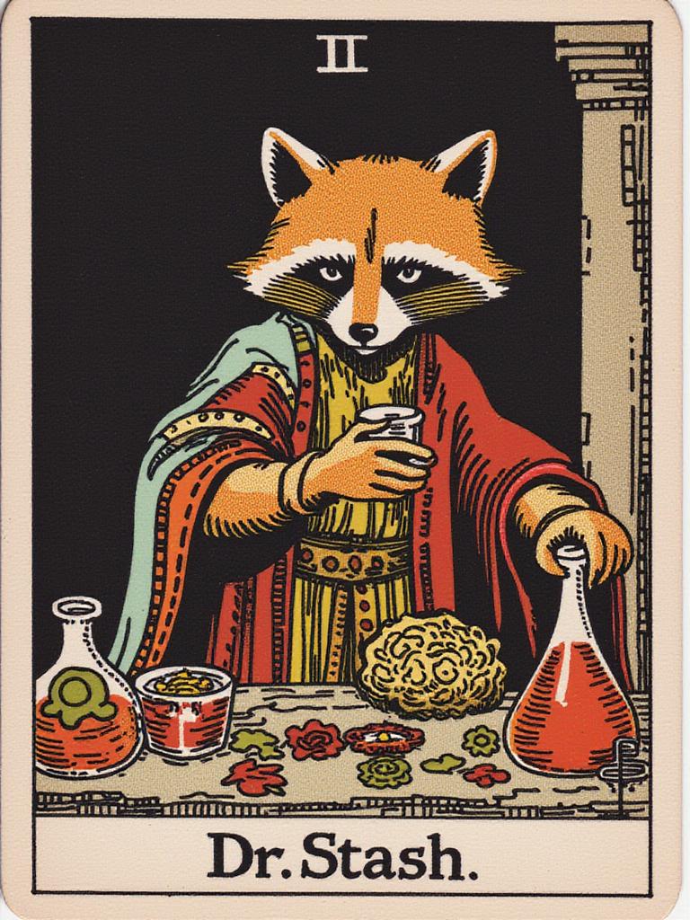rakunkrc20's tweet photo. 🔬💰 Dr. Stash is in the lab, brewing up the ultimate wealth potions! 🧪✨ Watch out, his trash-lab concoctions are about to make your crypto dreams come true! 

$RAKUN #WealthPotions #RaccoonRevolution 🦝 https://t.co/57O8FKQYKL