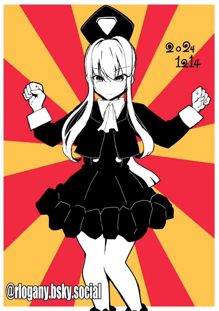 今日の朝ラフ
黒い服を描きたかった… 