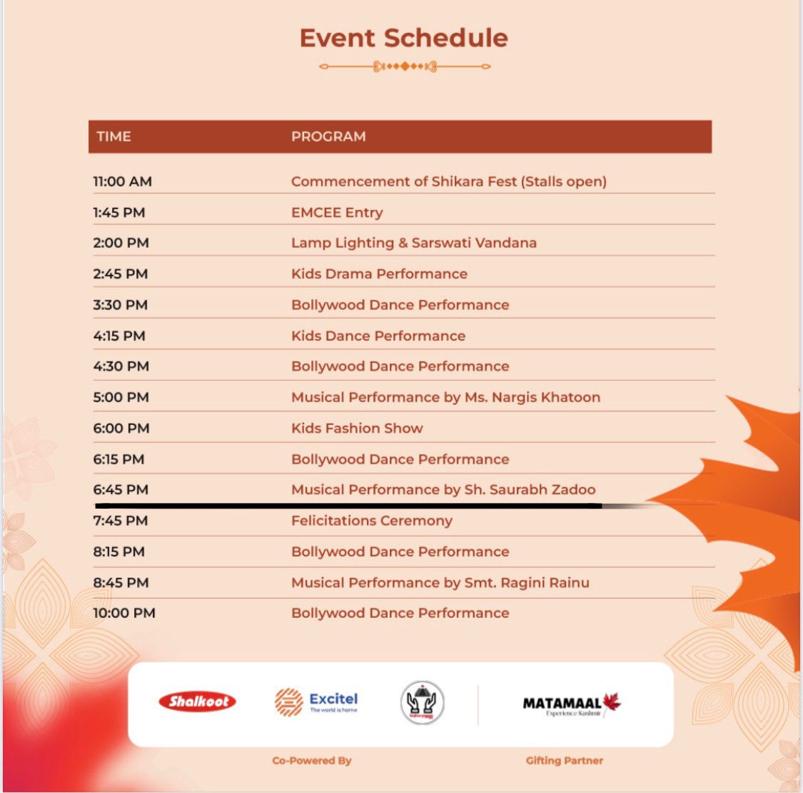 KECSS invites you to the 3rd edition of the ‘Shikara Festival 2024’ on Saturday, 14th December, from 11:00 am to 10:00 pm.

🎶 As part of the festival, I’ll be performing some of the timeless golden Kashmiri songs followed by my choir group performance.

You’re cordially invited!