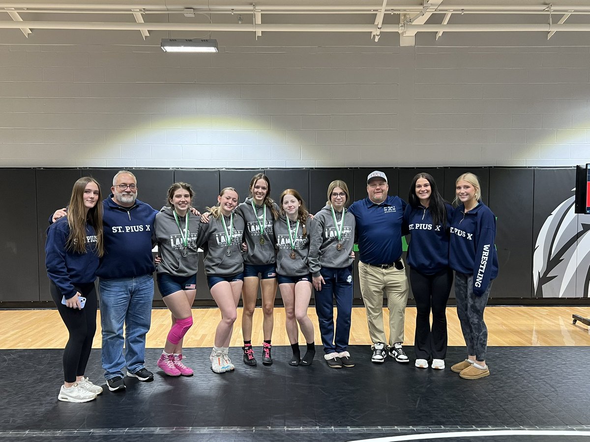 Girls take 6th at the Orchard Farm Tournament. Champion: Aubrey Melber 2nd Place: Faith Sebastian and  Kaihlynn Julius 3rd Place: Samantha Schmelig and Ella Stewart <a href="/StPXPrincipal/">Mrs. DeCosty</a> <a href="/stplancersports/">StPXsports</a>