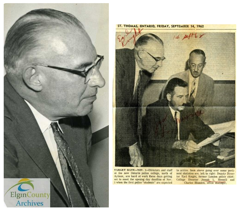 DianneKnight's tweet photo. @TPAca @MikeHarrisTPA @TorontoPolice The founding of the Ontario Police College was my grandfather, Earl Knight's, policing dream come true. Every night he did paperwork while sitting in his favourite chair at home. He rose at 6:30 in the mornings to do the commute from London to Aylmer. https://t.co/IGcbGRM0pv https://t.co/qcJazgJSrb