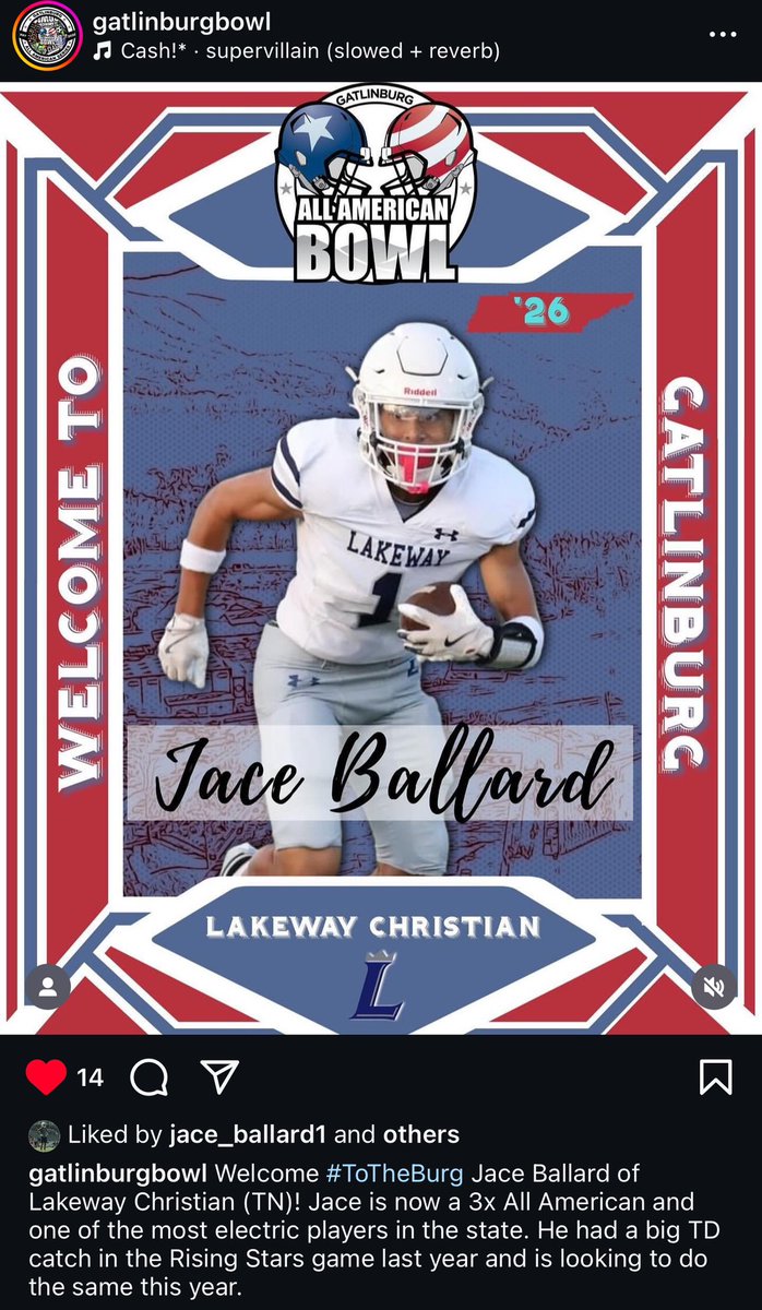 Tune in this Saturday 12-14-24 @1pm 

<a href="/ballard_jace/">Jace Ballard</a> will be playing in the <a href="/GatlinburgBowl/">Gatlinburg All American Series</a> 

Link ⬇️⬇️⬇️⬇️

youtube.com/live/jmzbIRbgf…