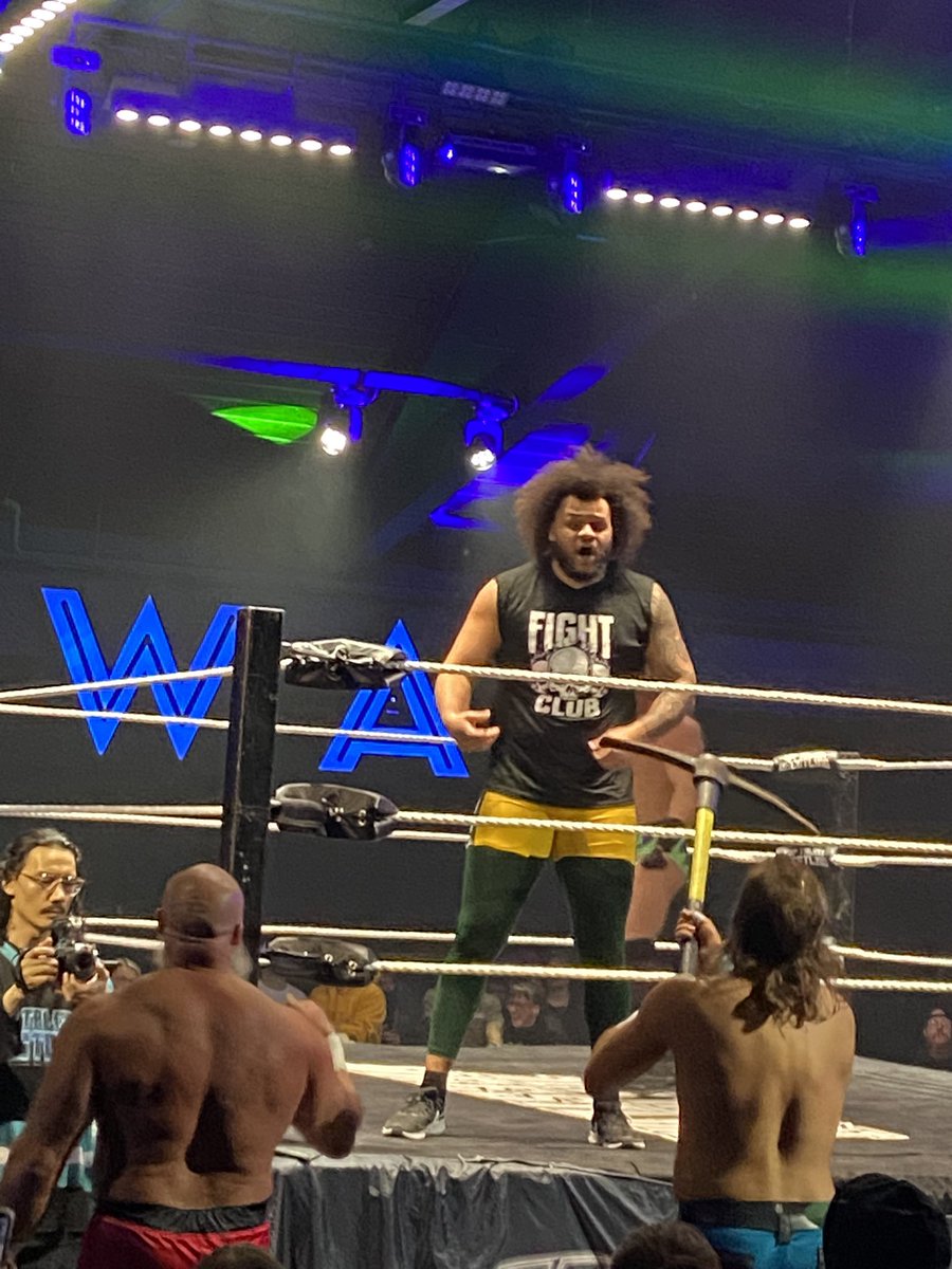 Morley_Scott's tweet photo. As the crowd chants his nameElks DL  @Showtime_Noah90 is about to make his wrestling debut with @TopTalentBrand https://t.co/E4IAlnwmuL