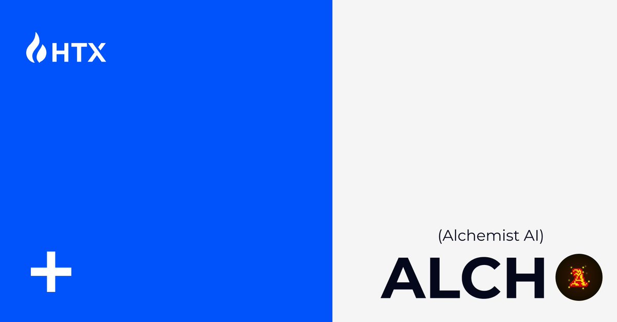 HTX_Global's tweet photo. 📣New Listing Alert!

$ALCH @alchemistAIapp on HTX!

✅️Deposits Opened
📈Trading Starts Soon!

Details:https://t.co/tZlxlUwRDw https://t.co/GsvfYar8iG