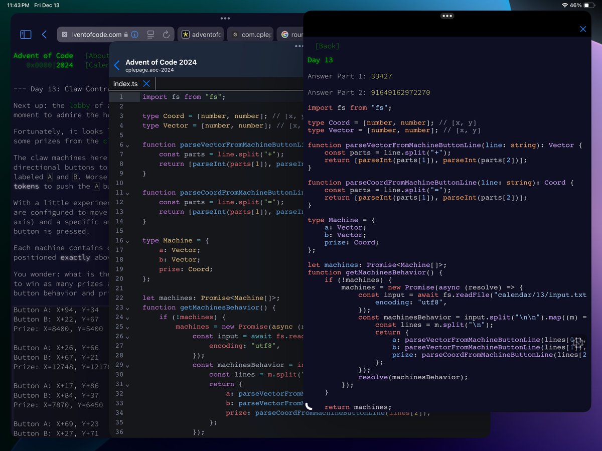 cp_lepage's tweet image. Half-way there! #AdventOfCode