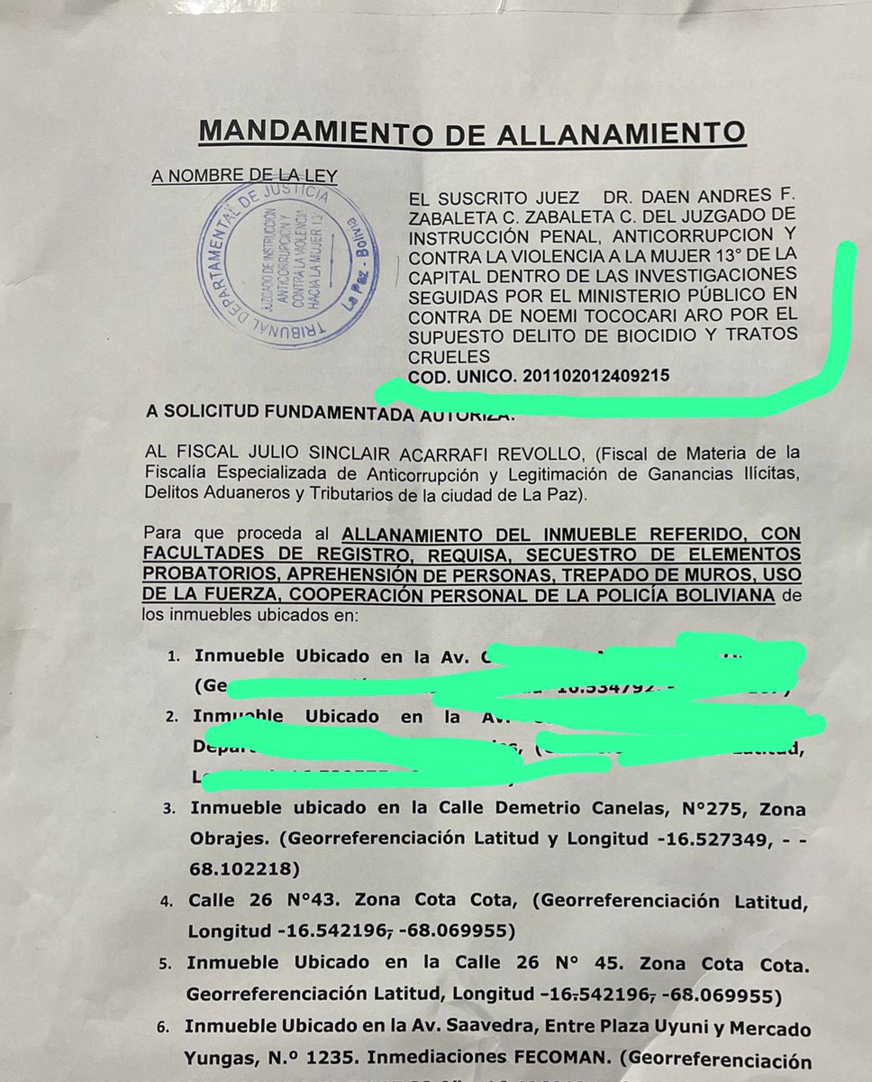 1/ Hoy, el gobierno de Luis Arce desplegó a su brazo armado en un intento evidente de sembrar miedo en mi hogar y en mi vida.
Ingresaron ilegalmente al domicilio de mi madre, donde vivo, con una orden dirigida a terceros sin vínculo con mi familia
