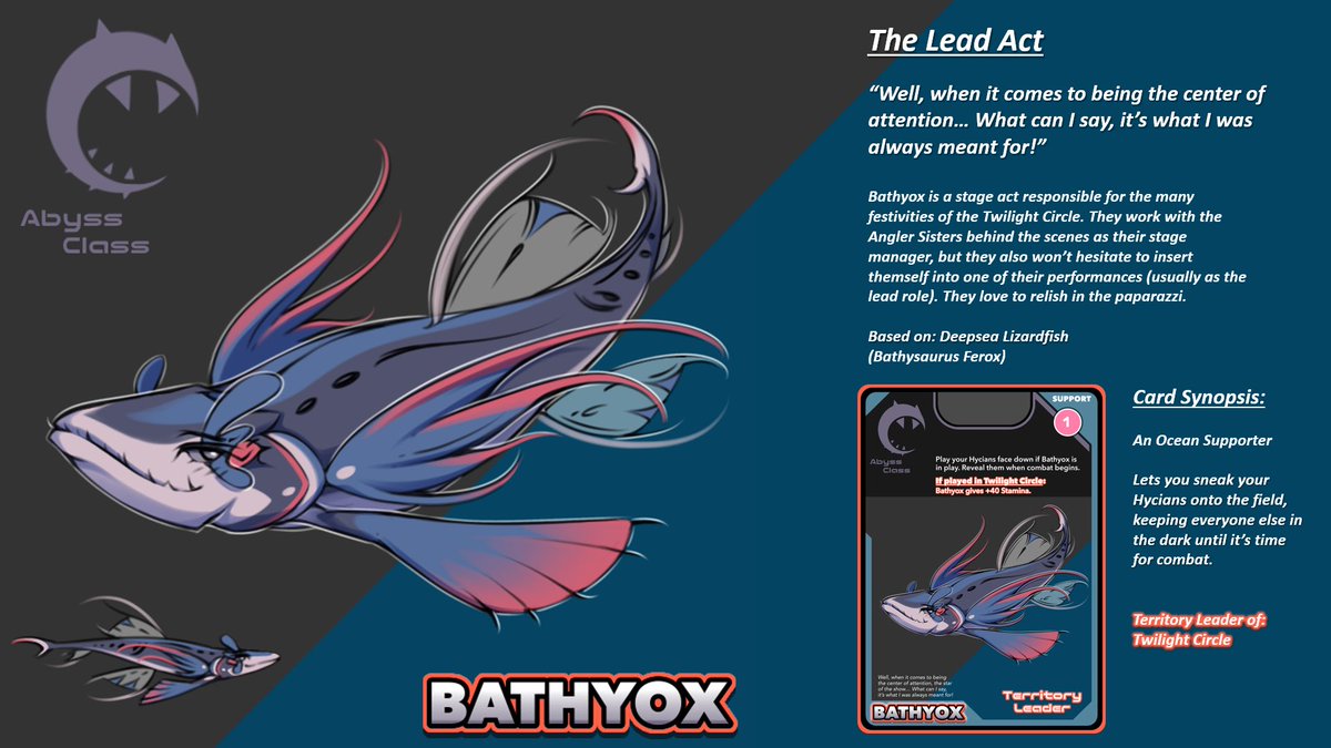 HyciaHub's tweet photo. It’s Friday, and now that getting the beta of Hycia finished I’m back to making weekly character updates. Share if you recognize any of the aquatic animals of inspiration from this week 💙

#cardgame #tabletopgames #indiegame #kickstartercampaign #crowdfunding #marinebiology https://t.co/kMyDgcKT5Y