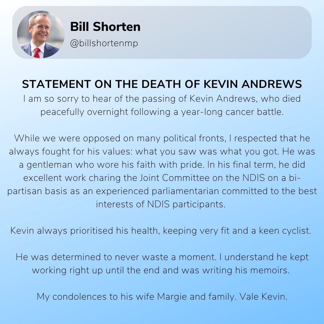 Vale Kevin Andrews