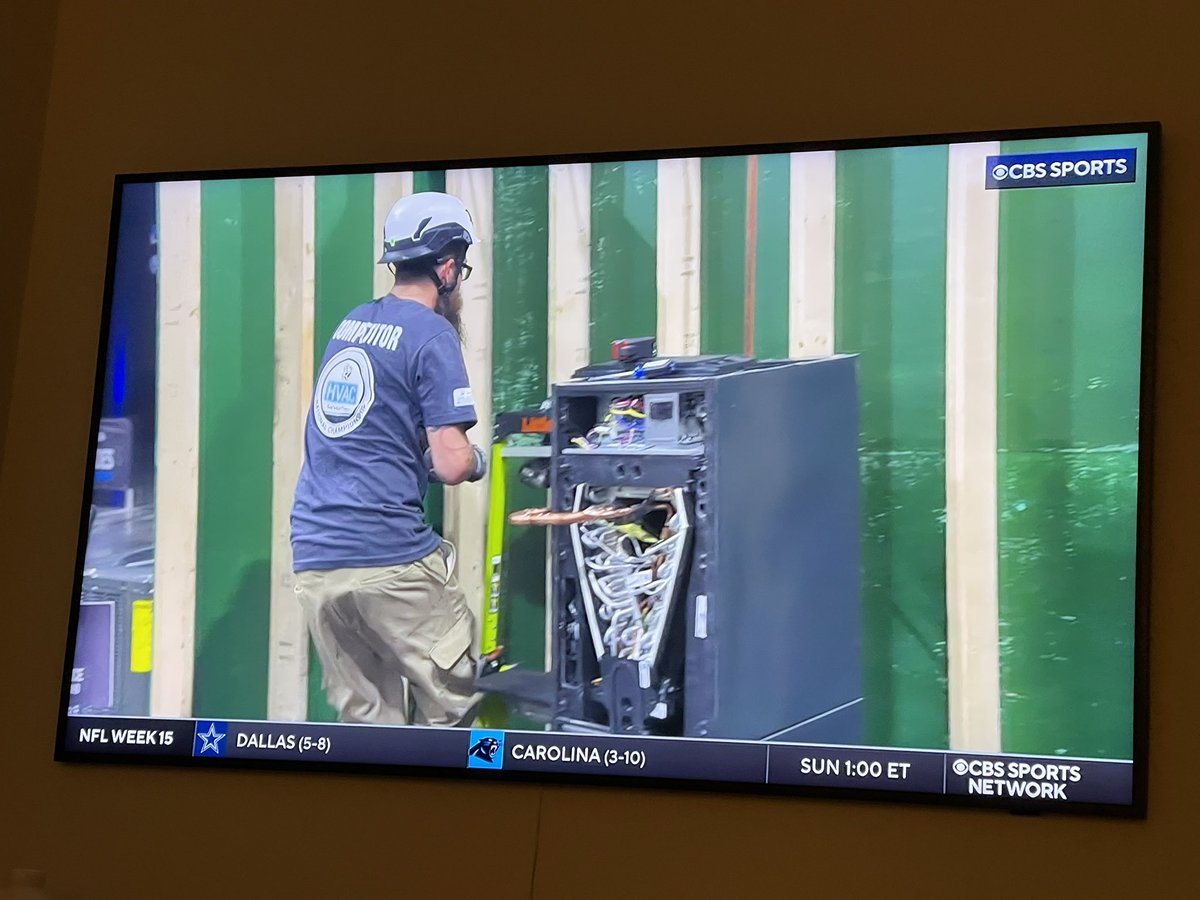 iamjoshfowler's tweet photo. I was today years old when I found out that the ‘HVAC National Championship’ exists and is televised. https://t.co/RssjfQkASV