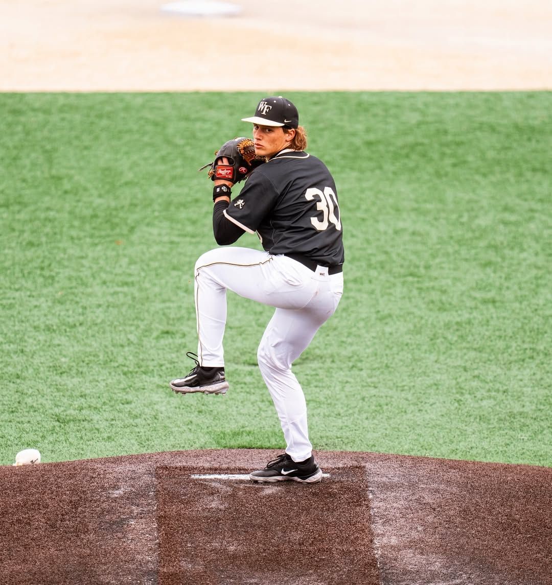 D1Baseball (@d1baseball) on Twitter photo A big-name recruit from superpower Harvard-Westlake High School in Southern California, <a href="/MarstenDuncan/">Duncan Marsten</a> appears ready to step immediately into a weekend rotation spot and flourish with <a href="/WakeBaseball/">Wake Forest Baseball</a>.
"He throws so many strikes and heโs so economical, and his command is so good." A big-name recruit from superpower Harvard-Westlake High School in Southern California, <a href="/MarstenDuncan/">Duncan Marsten</a> appears ready to step immediately into a weekend rotation spot and flourish with <a href="/WakeBaseball/">Wake Forest Baseball</a>.
"He throws so many strikes and heโs so economical, and his command is so good."