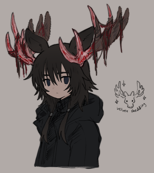 lapithai's tweet photo. My velvet shedding moose girl https://t.co/GcEQTP5zad