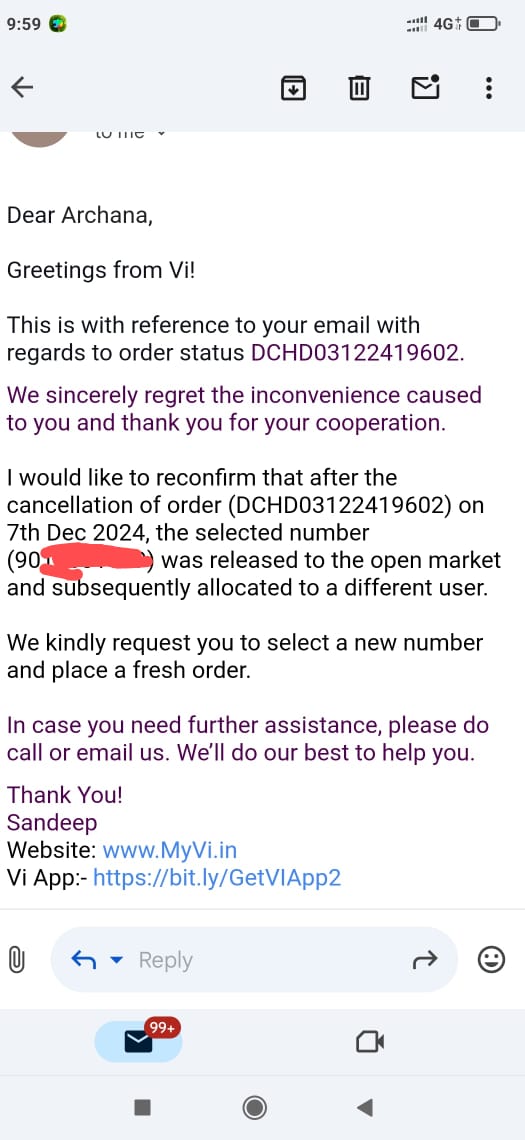 rmahanavar's tweet photo. @ViCustomerCare 
 Disappointed with services received. Experienced inconvenience &amp; annoyance. Requesting improvement. #PoorService #ViCustomerCare https://t.co/y0r8bEZoPs