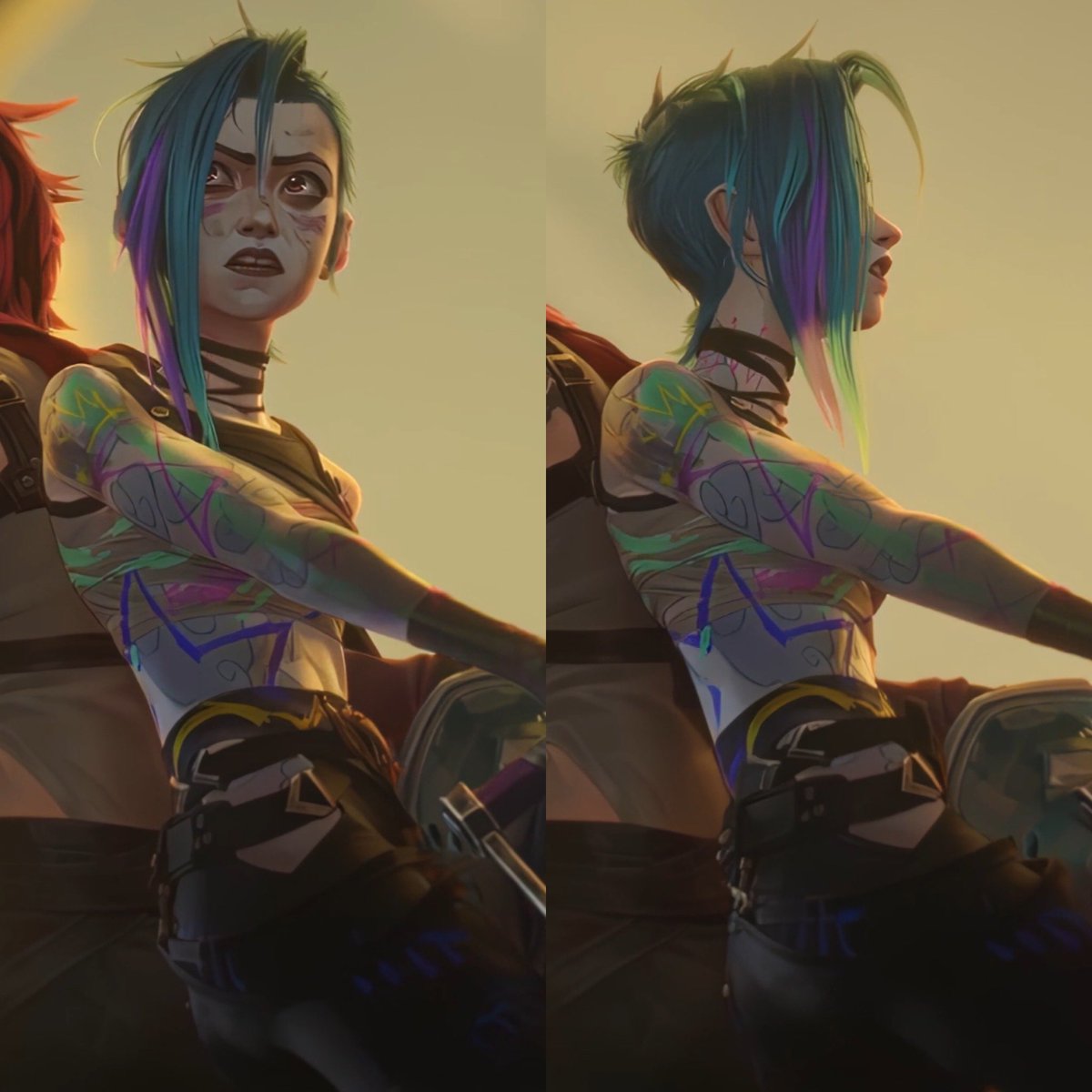reesepuffsjones's tweet image. "Jinx marked Ekko" EKKO MARKED JINX- #Arcane
