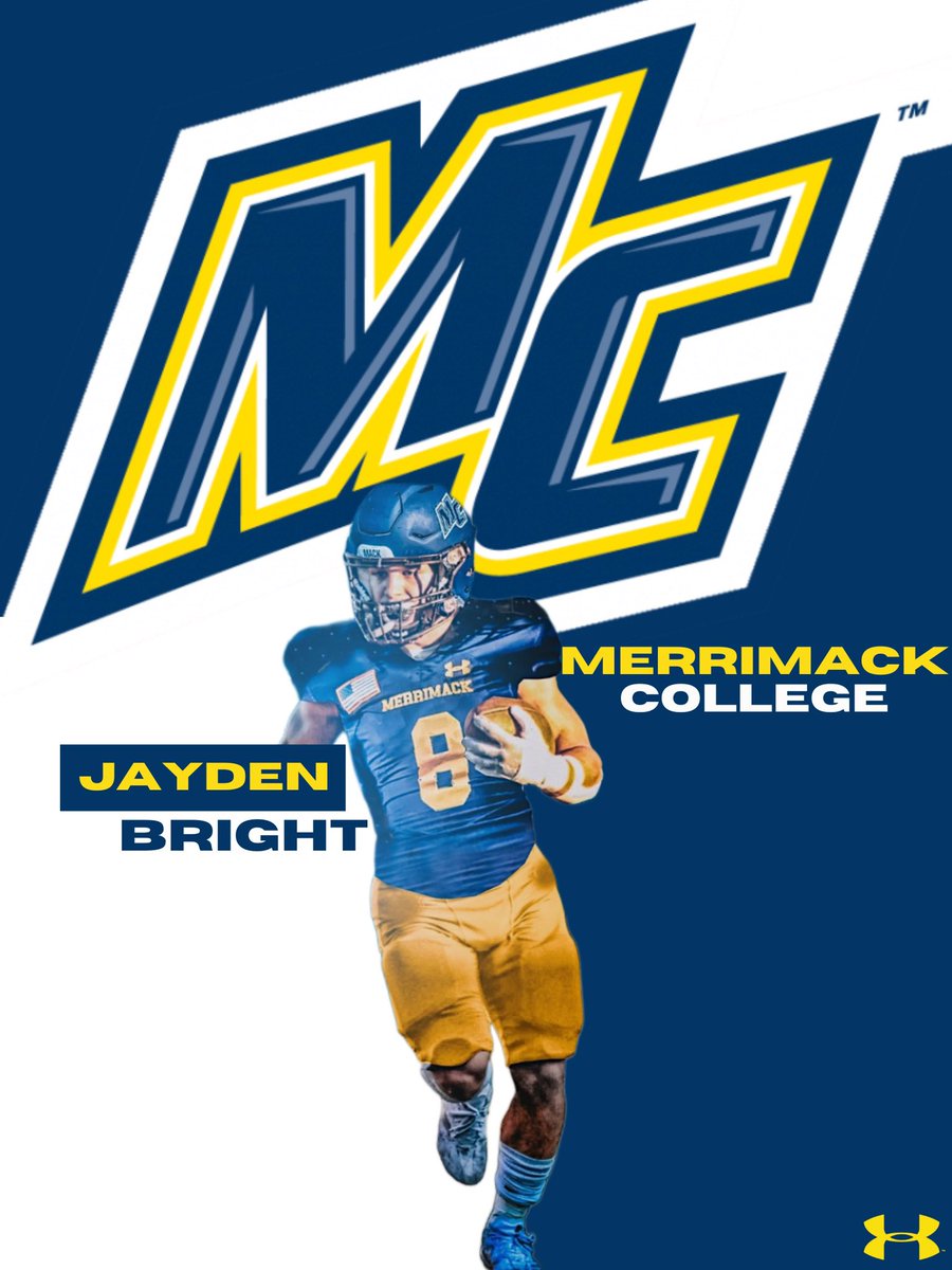 Jayden Bright (@jjbright0) on Twitter photo I am extremely happy to announce my commitment to play football for <a href="/Merrimack_FB/">Merrimack Football</a>. Thank you to my family, friends, coaches and the Lord for supporting me to this opportunity. #macktough <a href="/CoachGennettiMC/">Mike Gennetti</a> I am extremely happy to announce my commitment to play football for <a href="/Merrimack_FB/">Merrimack Football</a>. Thank you to my family, friends, coaches and the Lord for supporting me to this opportunity. #macktough <a href="/CoachGennettiMC/">Mike Gennetti</a>