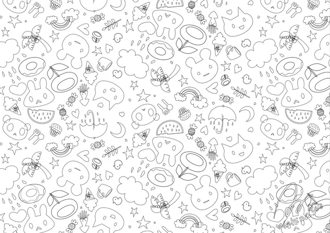 Adobe Illustratorの鉛筆ツールを使ってフリーハンドでわちゃわちゃ描くのも楽しいですよ#PR #AdobeCommunityExpert #Illustrator 