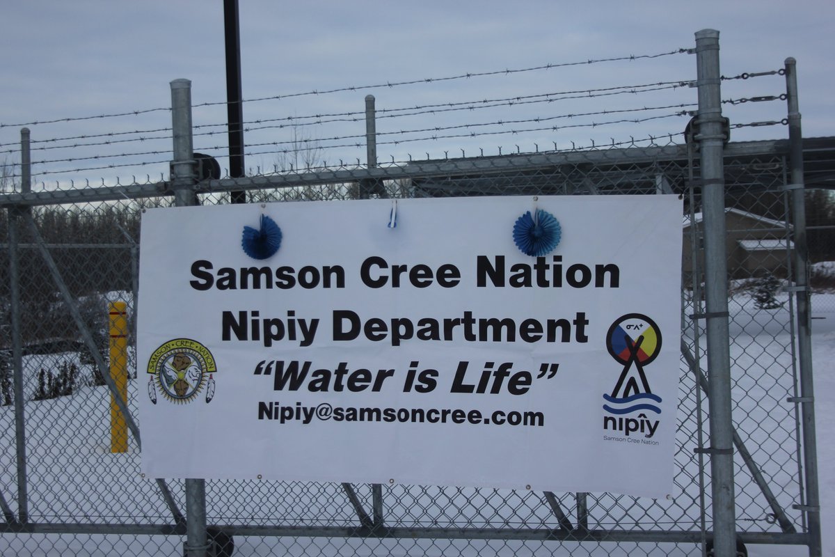 SamsonCree's tweet photo. Today was the Nipiy Booster Station Celebration & Ribbon Cutting Ceremony!
Hosted by SCN's Nipiy-Tipahaskahn Kamik Department.
With this New Booster Station, Residents in the Whoville Area will be supplied with better water pressure. Great Job Nipiy Team!
#samsoncreenation https://t.co/J6BUQXmo9k