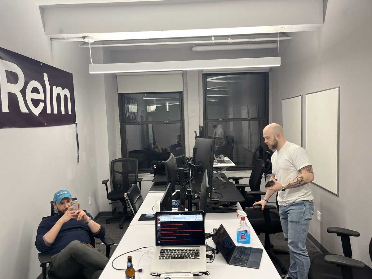 Cracked out (coffee) team grinding it out on a Friday night