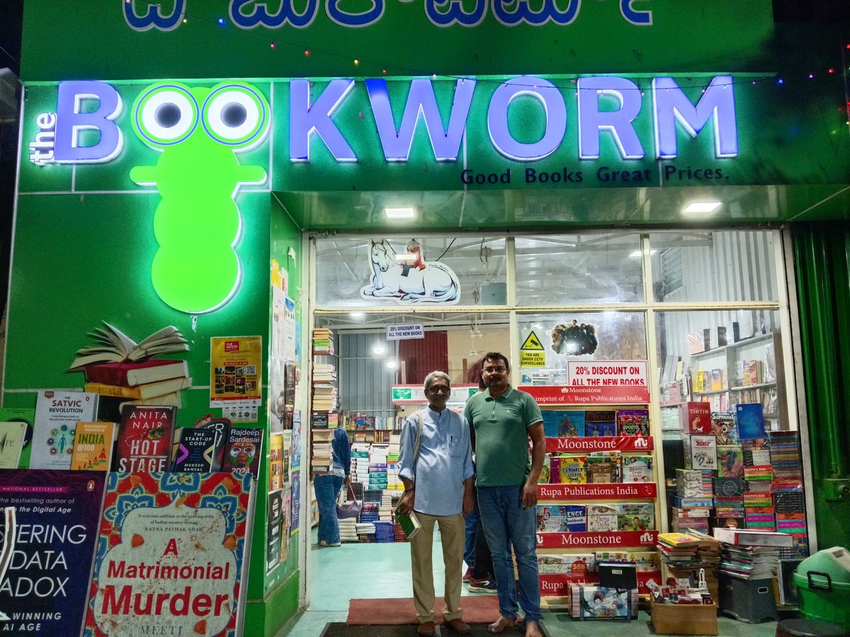 I visit <a href="/bookworm_Kris/">Bookworm Bookstore, Blr</a> during my trip to Bangalore. This time I could finally meet the person, a passionate bookseller. He surprised me with his passion for books and knowledge. A big shout out to Indie bookstores. Thank you Mr. Krishna.
<a href="/blogchatter/">Blogchatter®</a> <a href="/StorytellerKol/">Storyteller Bookstore</a>