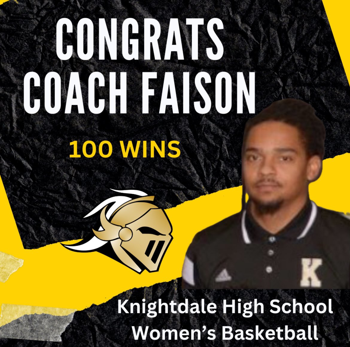 ParkerKHS's tweet image. 🏀 Congrats to my friend @coachmfaison on his 100th win with @KHSwbball ! I am so blessed to have been able to coach alongside you @KnightdaleHS 🏀