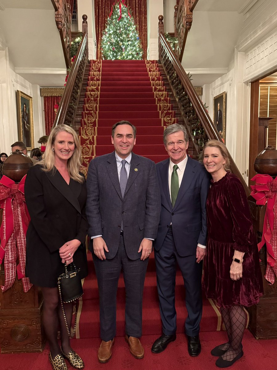 Enjoyed spending time with <a href="/RoyCooperNC/">Roy Cooper</a> at the Governor’s holiday party this evening. Caroline and I had a blast! 🎄