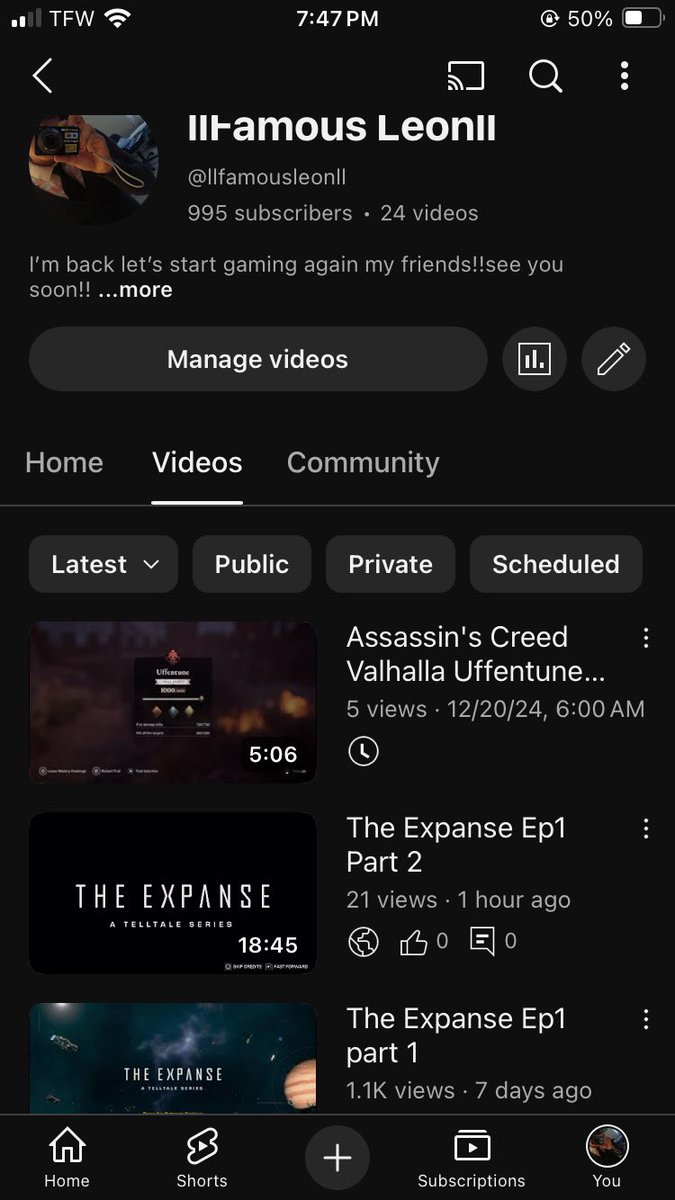 IIFamousleonII's tweet photo. The Expanse Ep1 Part 2 https://t.co/DSntrX9gUp via @YouTube @telltalegames #telltalegame #telltale #PlayStation #PlayStationgame
Letβs hit 1500 view hlep me out retweet this post like it and leave a comment would help my channel https://t.co/f47McV6Kc1