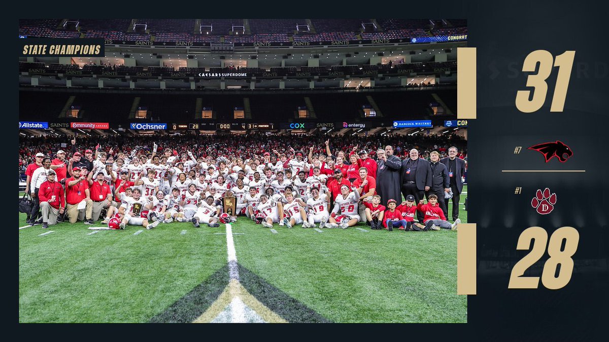 GeauxPrepsLA's tweet photo. Catholic High-New Iberia takes down #1 Dunham to win the Division III Select State Championship!

@GeauxBigRed https://t.co/mRxyVnDIaG