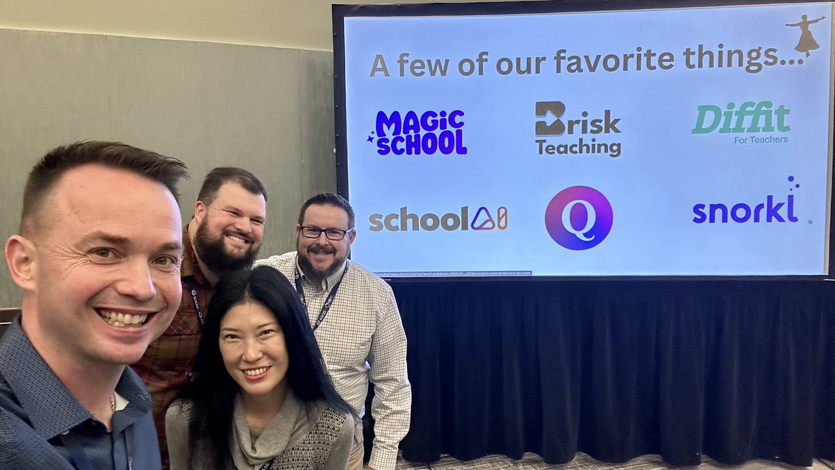 albanytechcoach's tweet image. Today we presented at #TechADay on AI-Powered Inclusion and you know we had to show off a few of our favorite things. TY @magicschoolai @briskteaching @DiffitApp @GetSchoolAI @SnorklApp and @questionwellai for helping teachers reach all of their students. #AlbanyTechCoaches