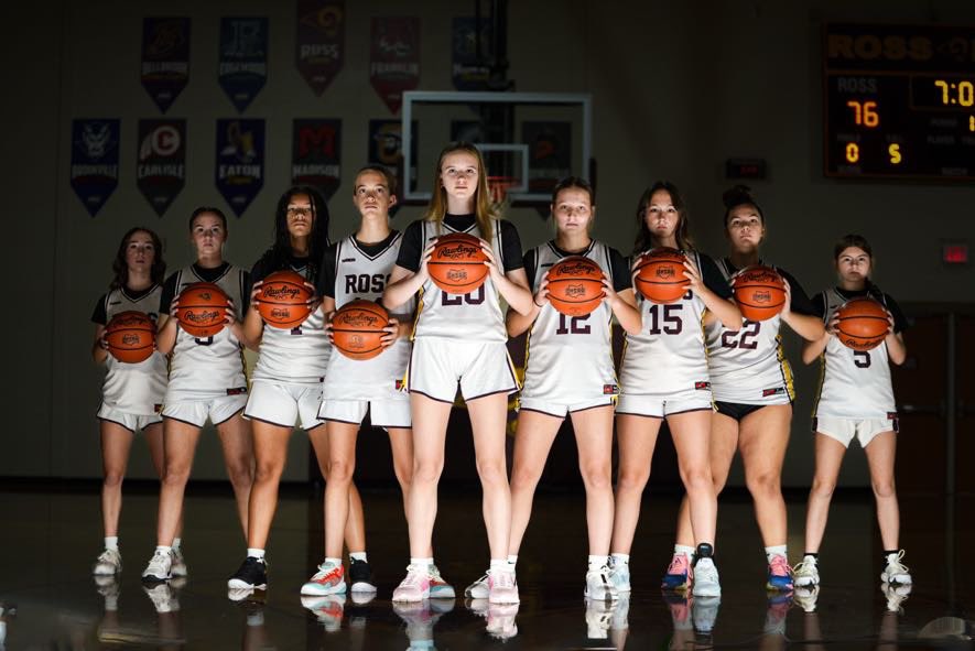 Coach_Smith21's tweet photo. 8th grade Ladie Rams! Shout out @ComminsKenley for coming through with these tough photos, thanks again!! 🏀🏀 https://t.co/GUsyd7rZez