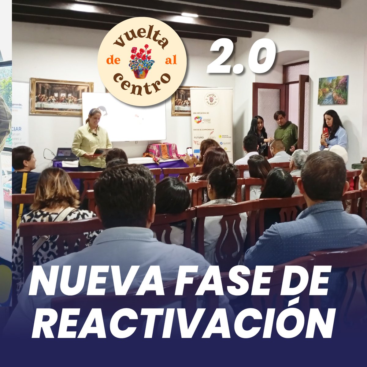 AEI (@aeiecuador) on Twitter photo 🌸 Presentamos la nueva fase de <a href="/devueltalcentro/">De Vuelta Al Centro</a>, del que 30 nuevos emprendedores patrimoniales y gastronómicos serán parte. 🌸 Presentamos la nueva fase de <a href="/devueltalcentro/">De Vuelta Al Centro</a>, del que 30 nuevos emprendedores patrimoniales y gastronómicos serán parte.
