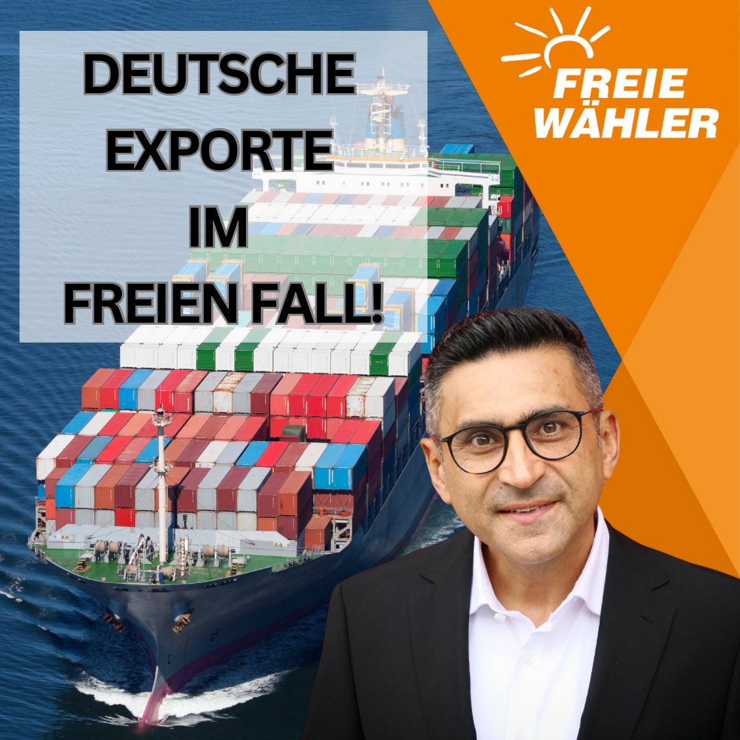 📉 Deutsche Exporte brechen ein!
Die Regierung versagt bei der Unterstützung unserer Unternehmen: hohe Steuern, Bürokratie &amp; fehlende Strategie! 😡
🇩🇪 Deutschland braucht eine wirtschaftliche Wende: mehr Innovation, starke Unternehmen &amp; sichere Arbeitsplätze! 🚀💪
#Exportkrise